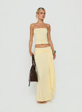 Aymee Tie Detail Maxi Skirt Yellow