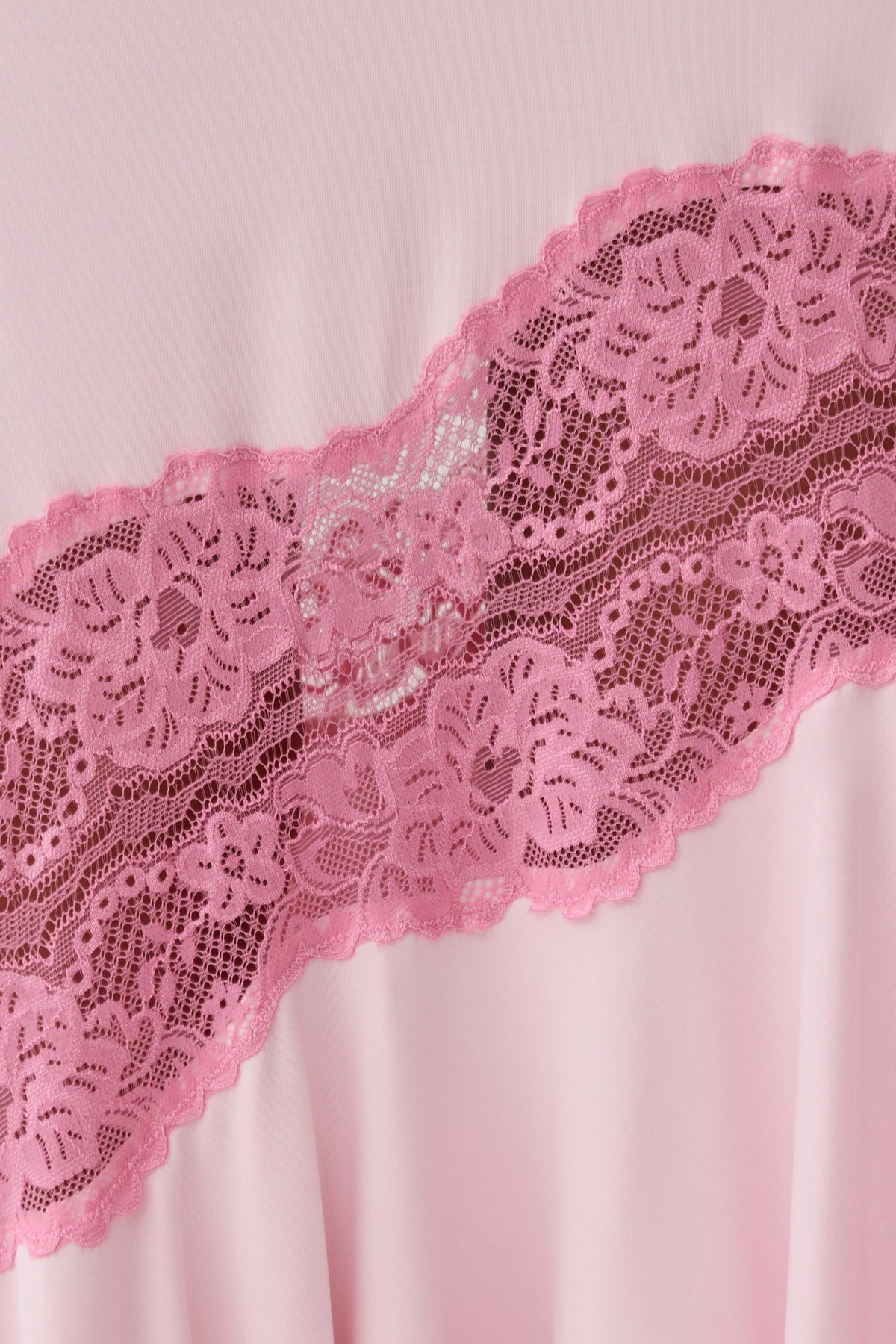 Annis Frilled Hem Lace Midi Dress - Pink