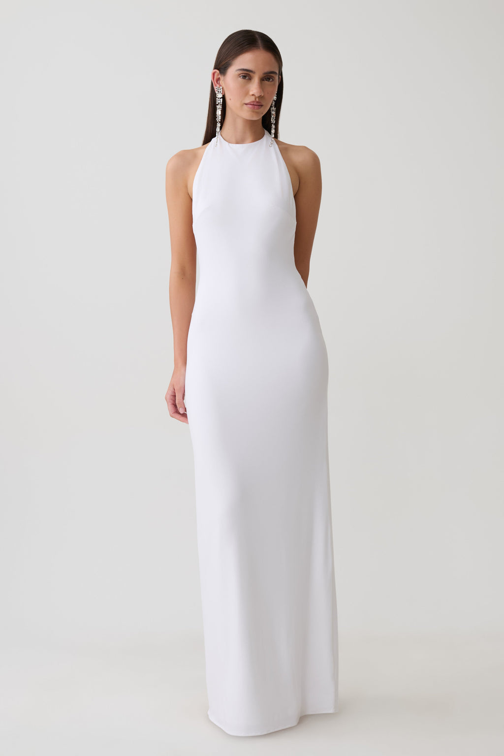 Halley Back T-Strap Maxi Dress - White