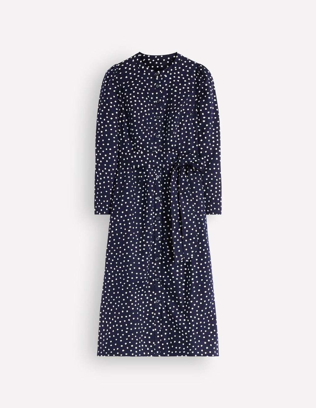 Louise Midi Shirt Dress-French Navy, Painted Dot