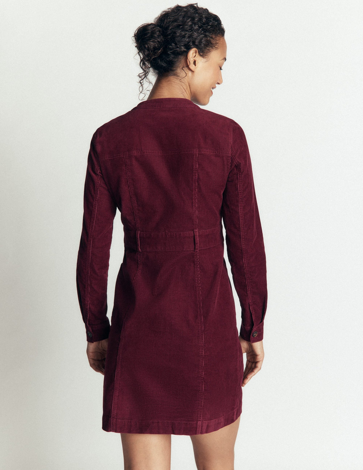 Zara Cord Short Dress-Deep Wisteria
