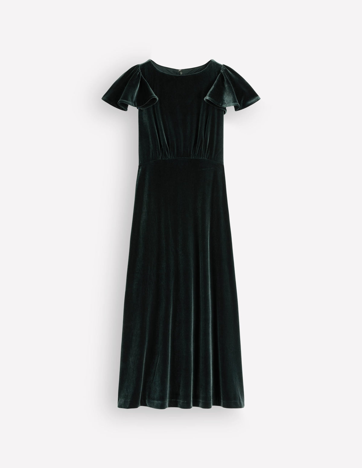 Draped Sleeve Velvet Dress-Scarab