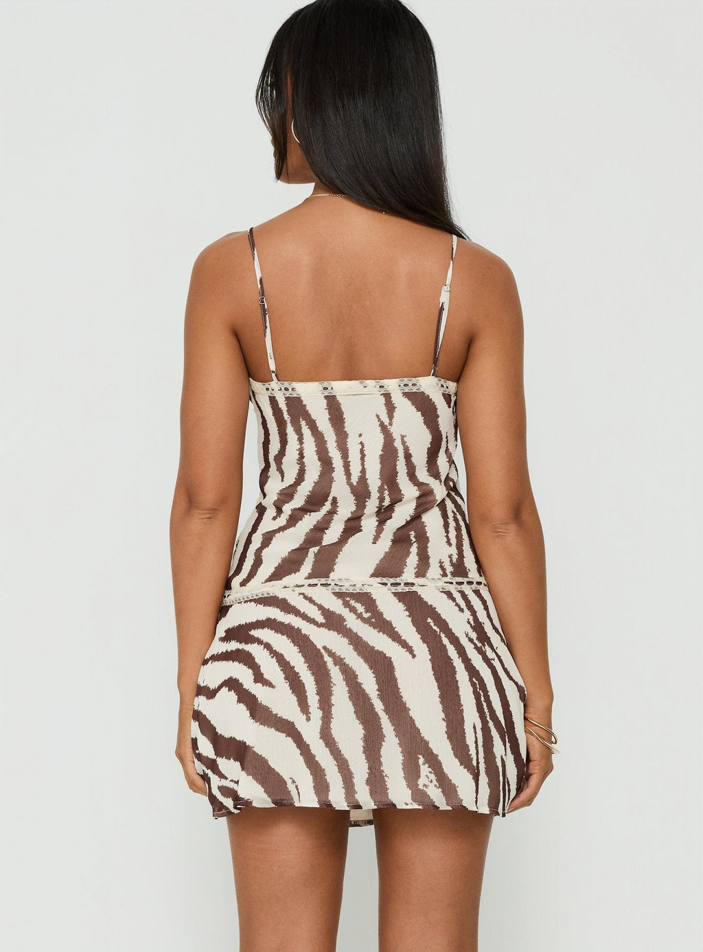 Starsigns Lace V Neck Mini Dress Zebra