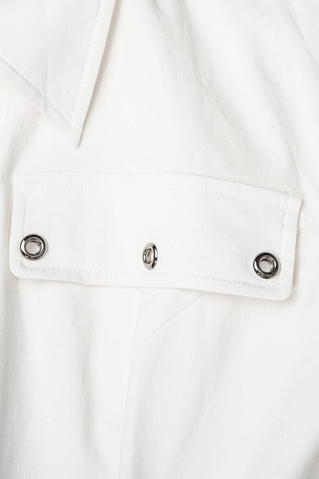 Lapel Fake Pocket Button Long Sleeve Midi Dress