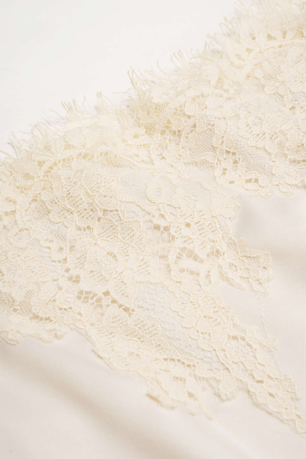 Lace Trim Patchwork Shawl And Shirred Waistband Skirt Set