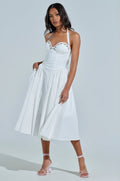 OFF TO BRUNCH POPLIN MIDI DRESS