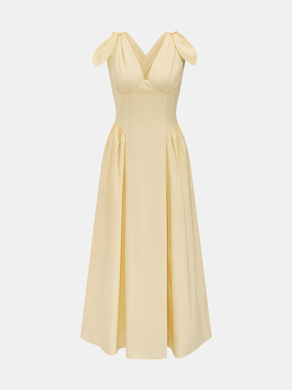 Cross Back Bow Strap Midi Dress
