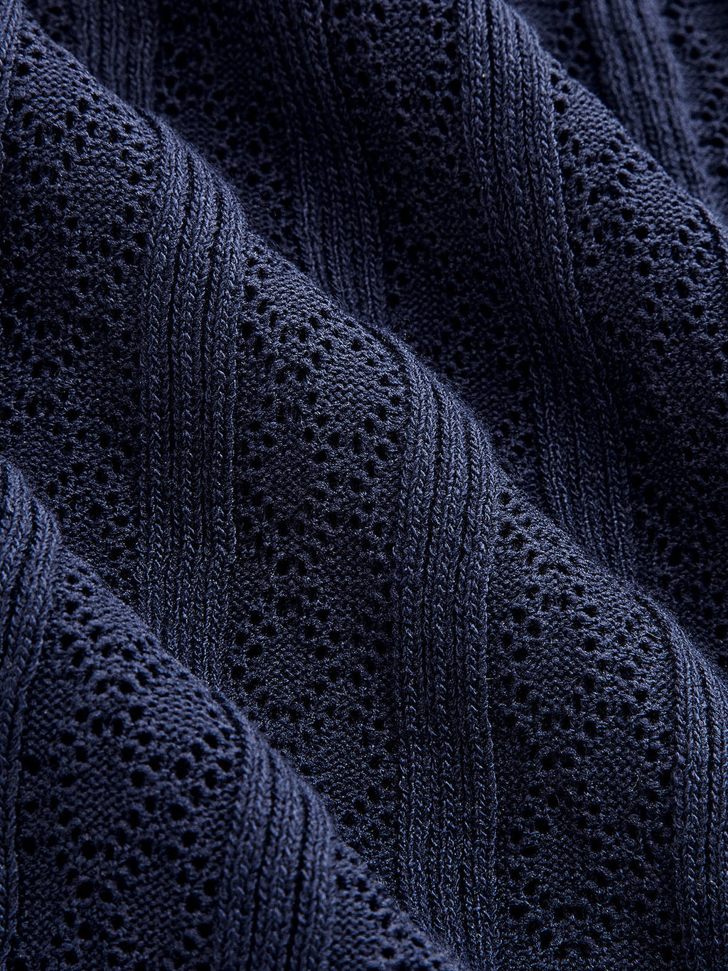 Denim Collar Ribbed Knit Maxi Dress