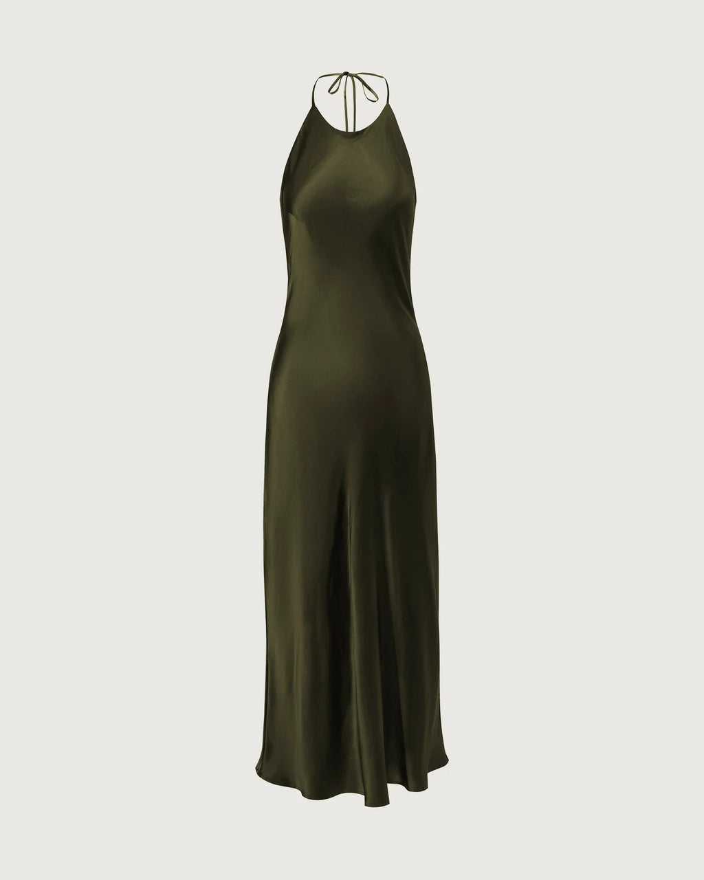 22 Momme Open Back Silk Halter Dress