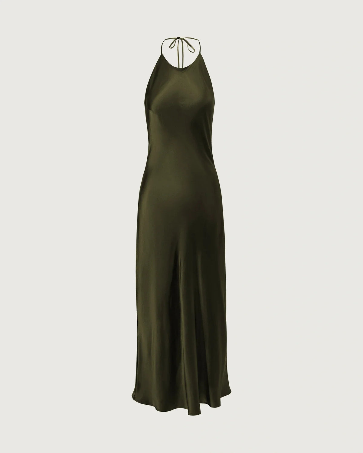 22 Momme Open Back Silk Halter Dress