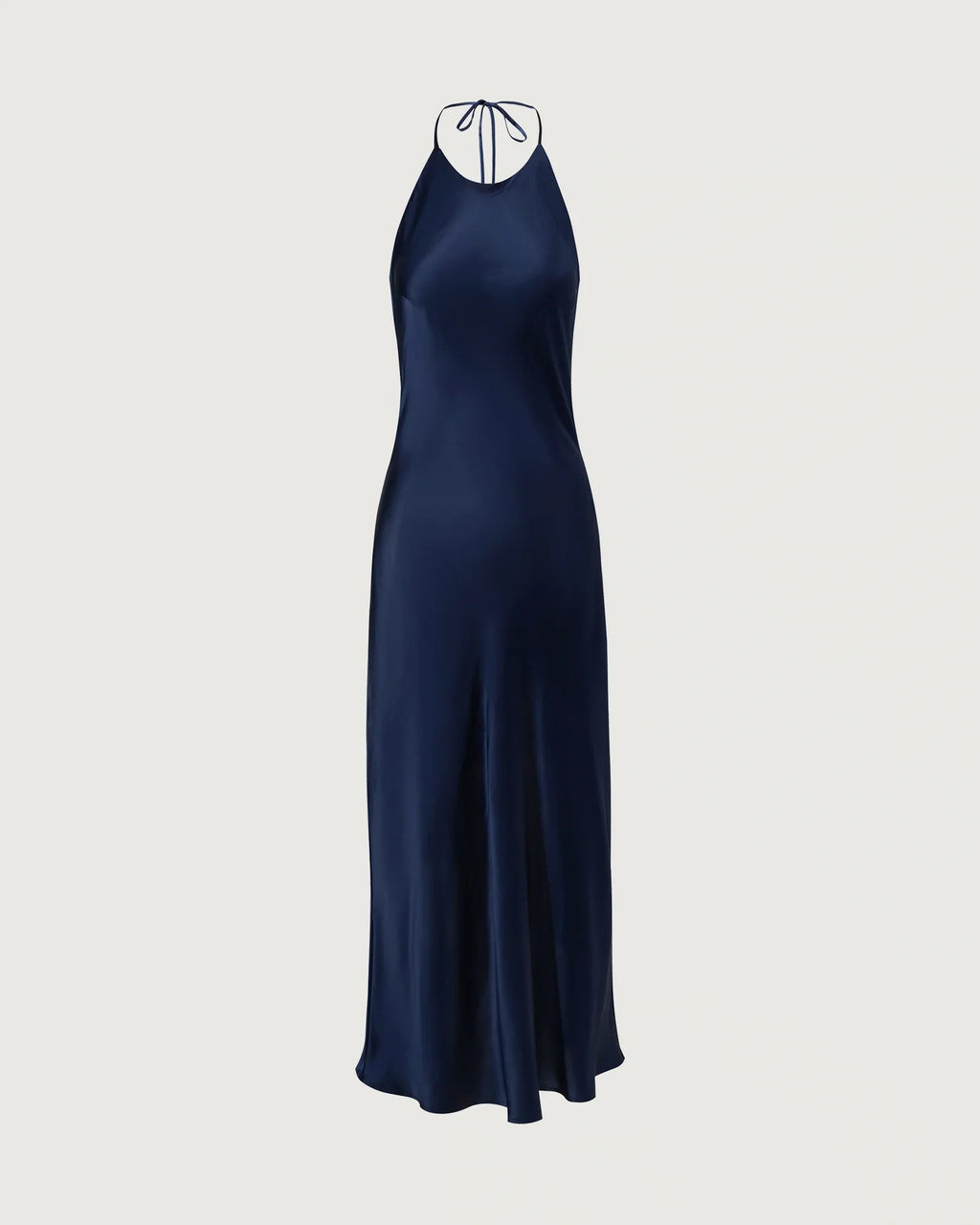 22 Momme Open Back Silk Halter Dress
