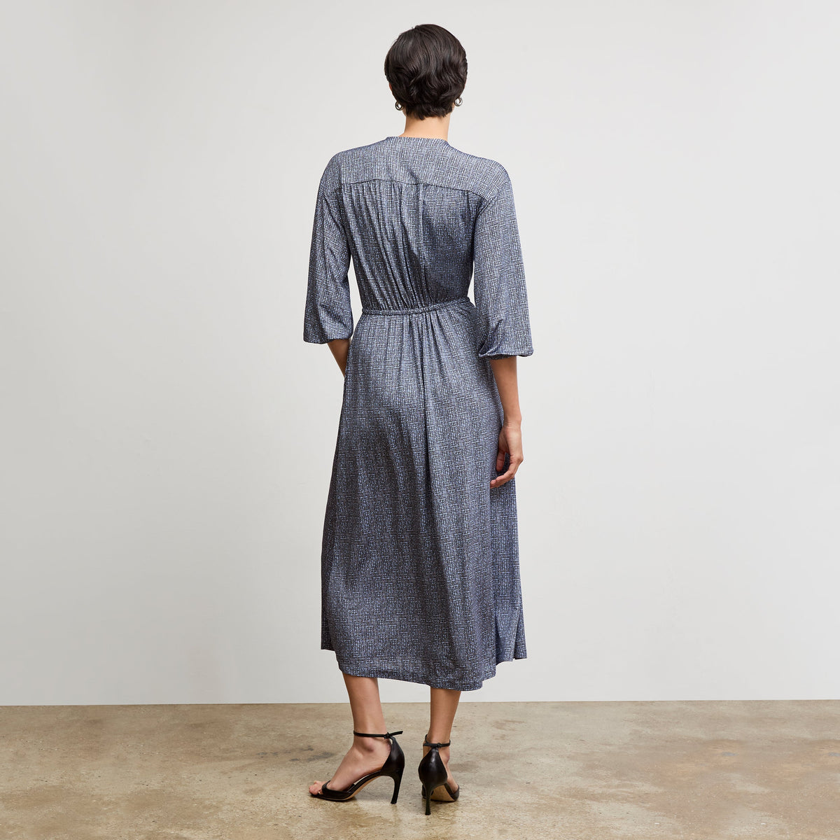 Hope Wrap Dress - Printed Jersey :: Blueprint Sketch