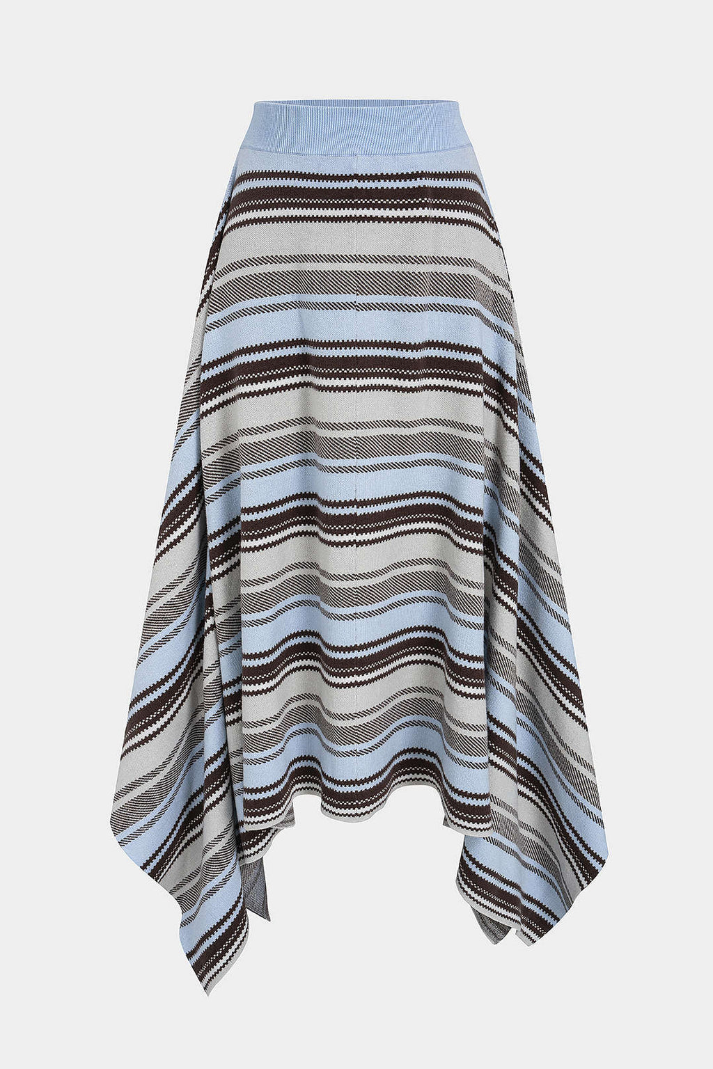 Knit Asymmetrical Hem Skirt