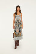 Stained Glass Beauty Lace Slip Midi Dress