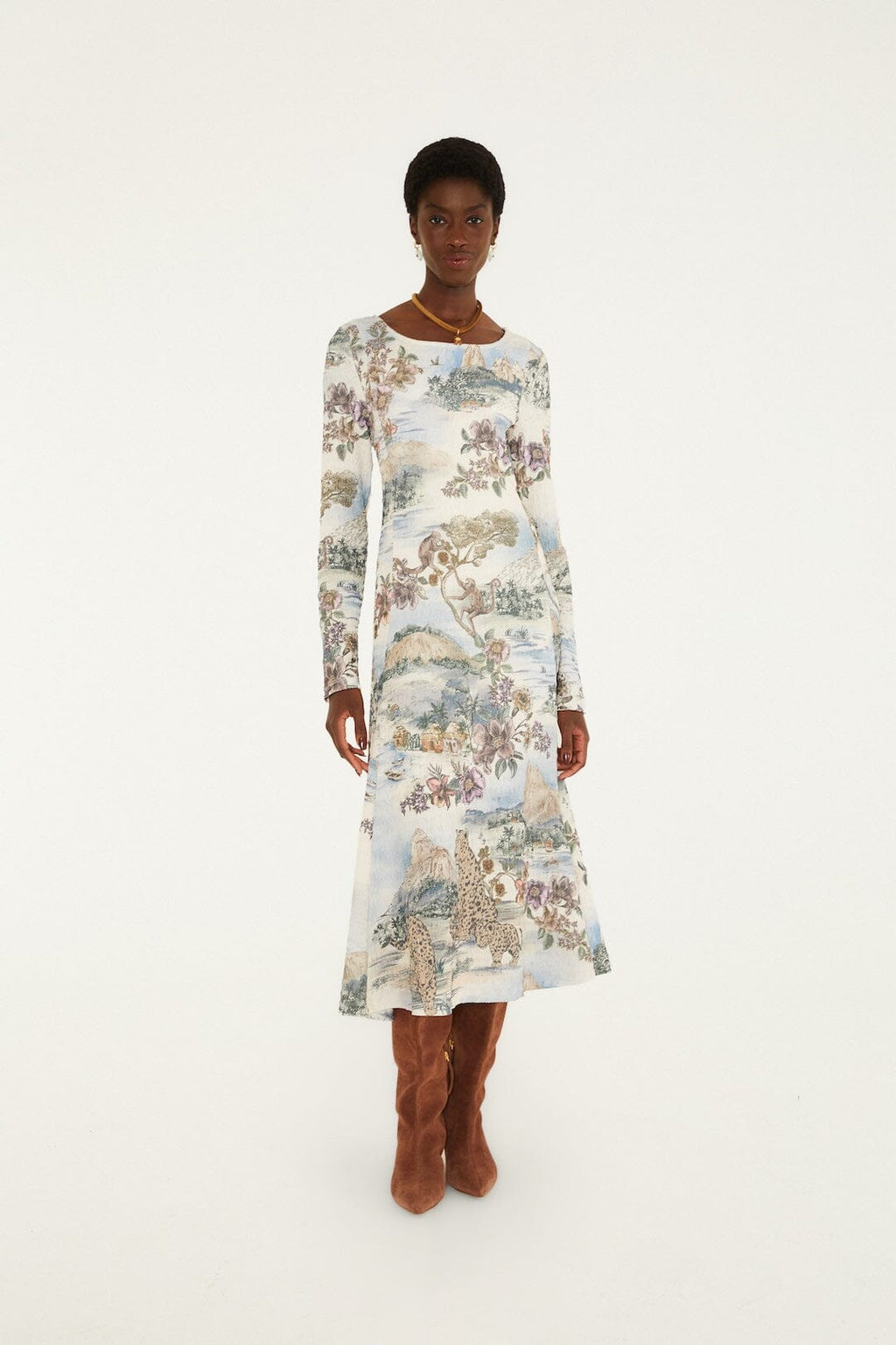 Toile De Rio Textured Midi Dress